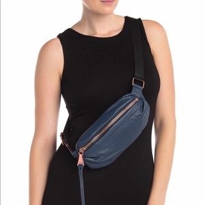 Marine Blue & Rose Gold Belt Bag/ Fanny Pack